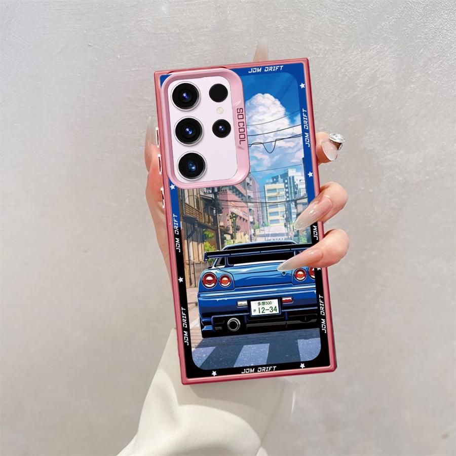 Case for Samsung Galaxy S22 Ultra S20 FE S24Ultra S25Plus S25 S21 S24 FE Note 20 Ultra S23 Soft Cover Japanese JDM Drift Car