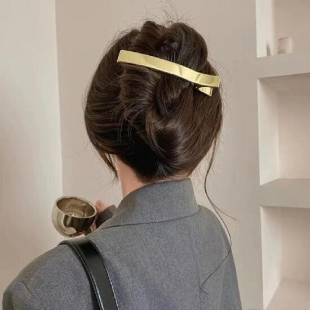 New Arrivals Open Run Women Big Hairpin Metal Gold Silver