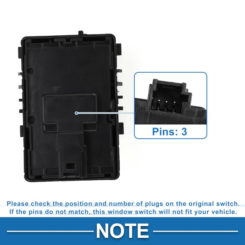 Power Window Switch for Mercedes-Benz Sprinter 2019-2021 No.9079058902 Window Control Switch ABS Black Front Driver Side
