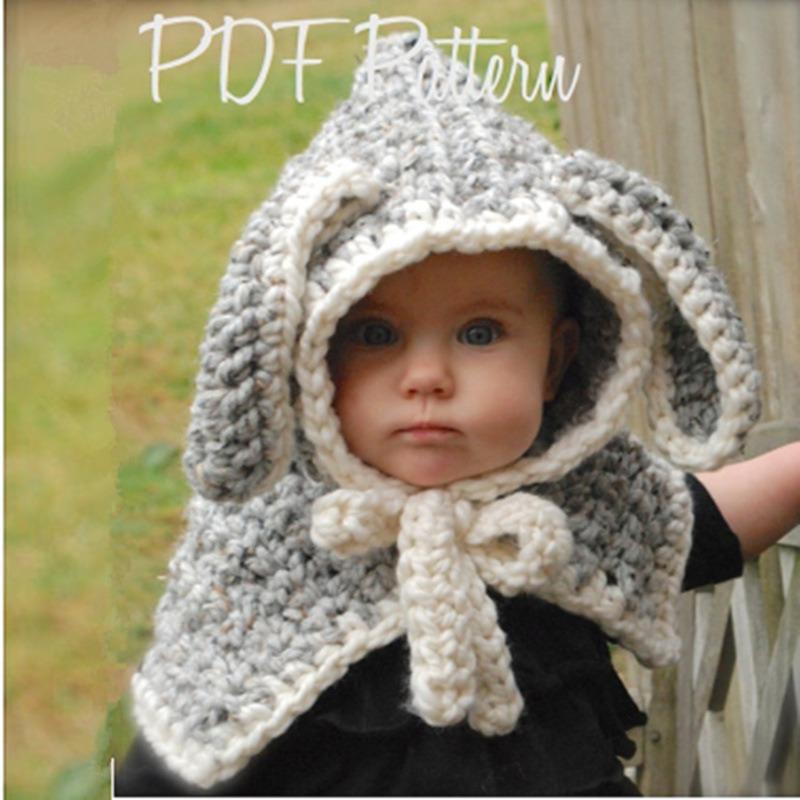 Cartoon Rabbit Cape Hat Winter Hand-woven Wool Hat Autumn and Winter New Children's Hat Versatile Scarf Set