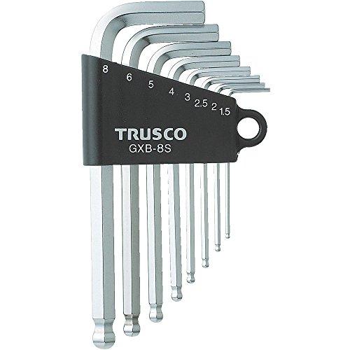 TRUSCO Ball Point Hex Wrench Set, 8 Pieces, GXB-8S