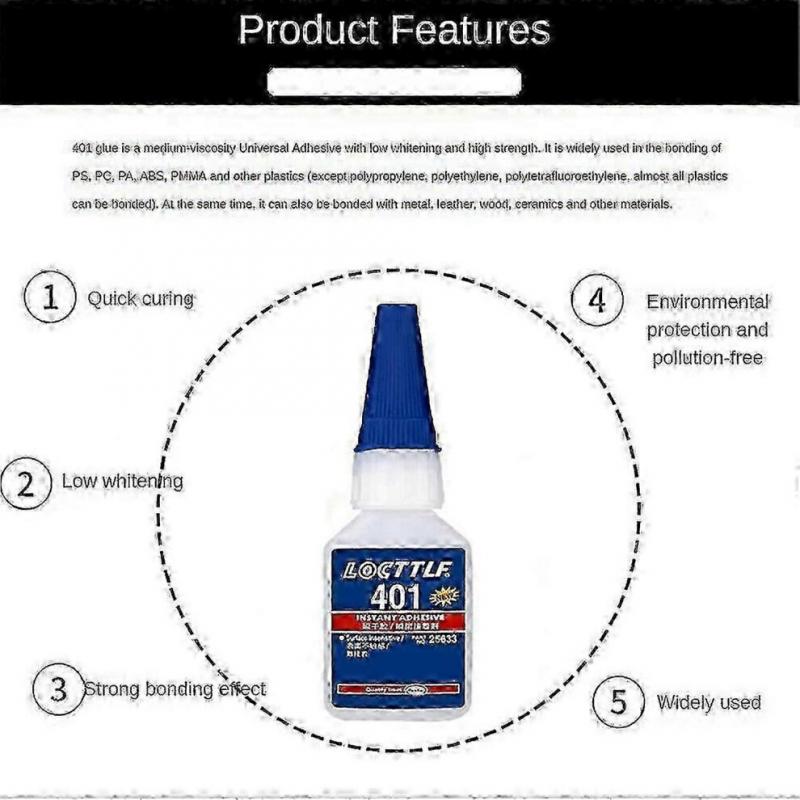 3x Loctite 401 Instant Fast Adhesive 20ML Bottle Stronger Super Glue Multi-Purpose Fix HOT Super Strong Liquid Colorless Glue