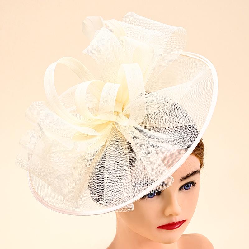 Elegant British Mesh Bow Fascinator: Bridal, Racecourse, Tea Party Hair Accessory