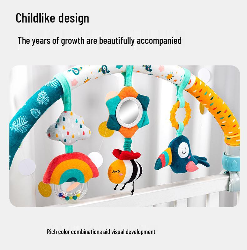 Happy Monkey Newborn Clip-On Mobile Toy: Bed, Stroller, Car Clip & Rattle Ornament.