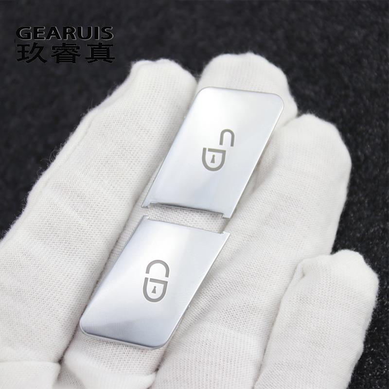Car Styling For Mercedes Benz C Class W204 Door Lock Switch Cental Locking Buttons Cover Handle Key Sticker Interior