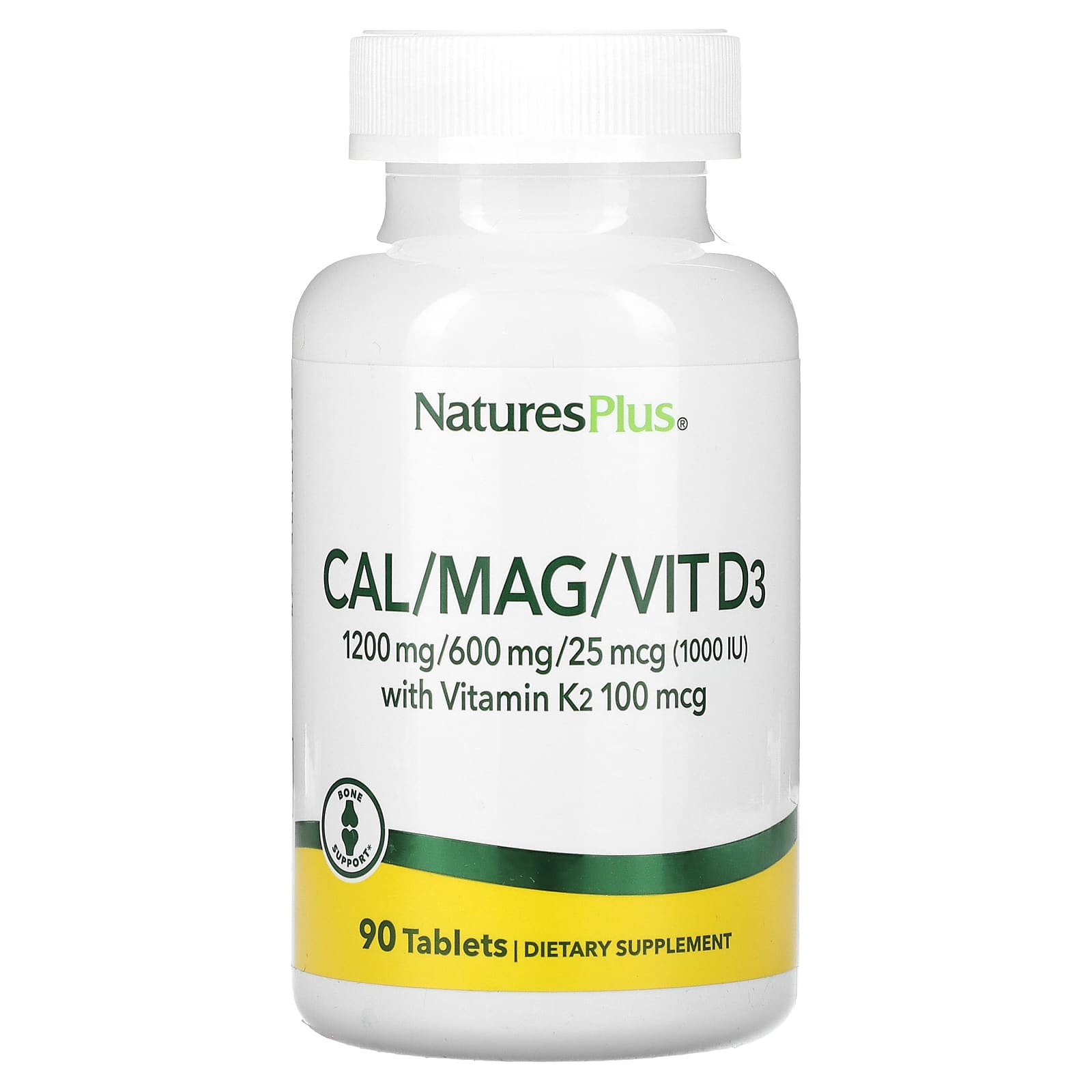 

Calcium/Magnesium/Vitamin D3 with Vitamin K2, 90 Tablets
