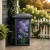 Skraldespandsklistermærker Vandtætte Blomsterklistermærker Blomsterklistermærker, Selv?Klistermærker til skraldespand, Vintage mønster Dekoration Aftageligt Klistermærke til Udendørs Udendørs
