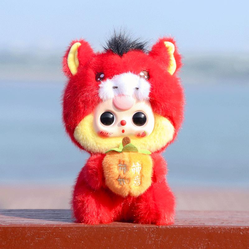 Lingot poney marionnette porte-clés cadeau mignon petit pendentif mascotte cheval poupée en peluche cheval jouant pleurant ornement