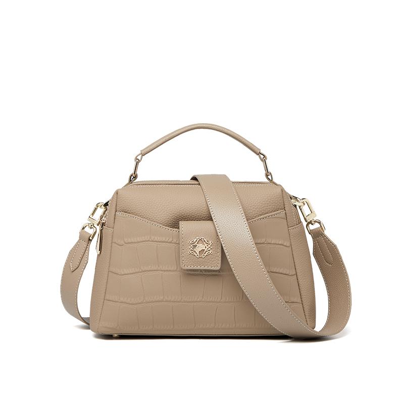 

Сумка через плечо из натуральной кожи с рисунком под крокодила, высококачественные женские сумки молочного цвета из натуральной кожи