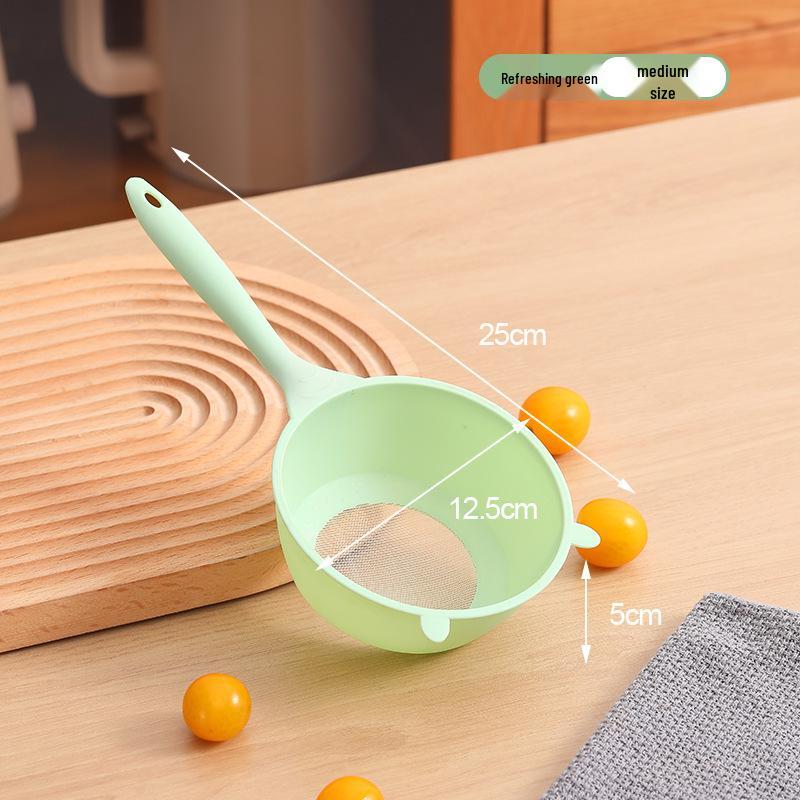 Multi-Functional Rice Washer & Colander: Hands-Free Kitchen Basin for Washing Rice, Fruits, Vegetables, with Spoon & Soy Milk Dregs Filter.