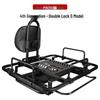 Adjustable EV Rear Rack: Motorcycle Slide Rail Cargo Bracket with Telescopic Mobile Backrest for Takeaway Box