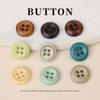 5pcs Burnt Noodles Dyed Natural Beef Bone Buttons Chinese Top Cardigan Buttons High-End Shirt Cardigan Four-Eye Small Buttons