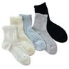 Women's Summer Thin Ballet Style Mesh Sweat Absorbing and Breathable Hollowed Out Mid Calf Socks