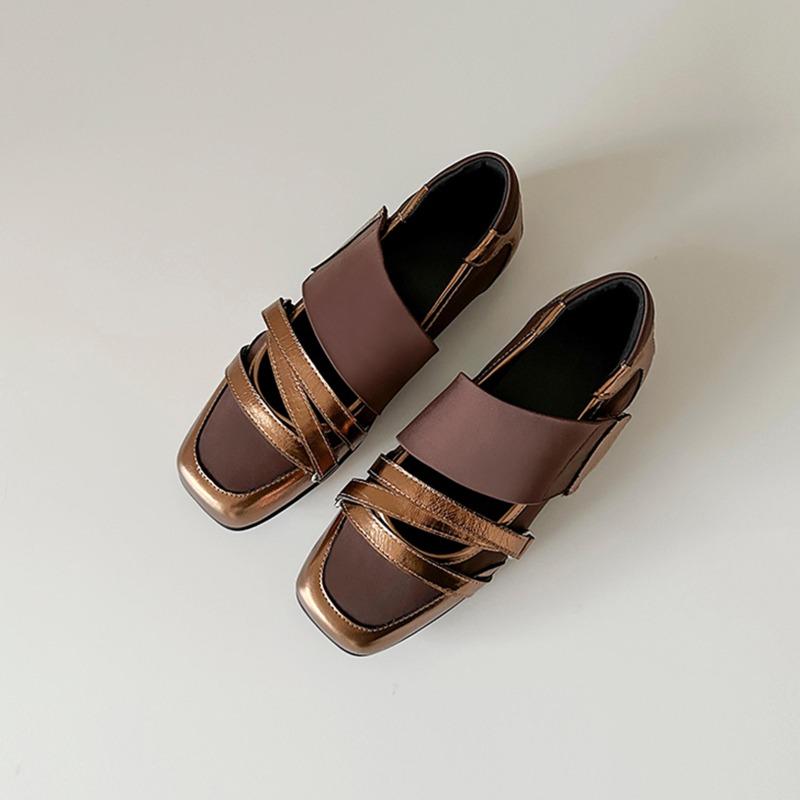 

Shallow Mouth High-end Niche Women s French High Heels Soft Leather Design Sense Sporty Casual Single Shoes 35 золотой