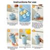 Portable Collapsible Ice Ball Cup with Straw in Silicone for Summer Outdoors