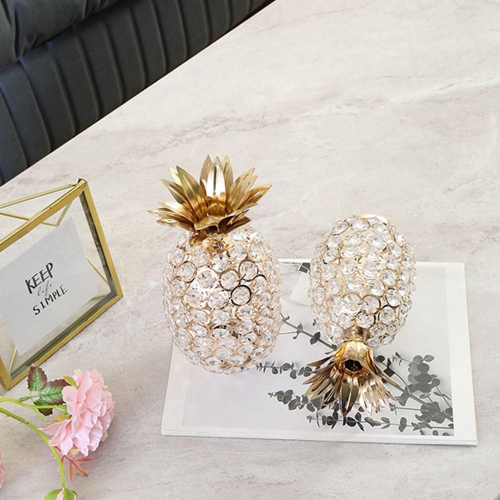 Pineapple/Pear/Apple European Decorations Electroplating Ornaments Crystal Alloy Ornaments  Party