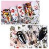 1 Pezzo Adesivo 3D per Unghie Decalcomanie Nere per Unghie Volto Umano Fiore di Rosa Lettera Adesivo 3D Full Wrap Slider Decorazione per Unghie