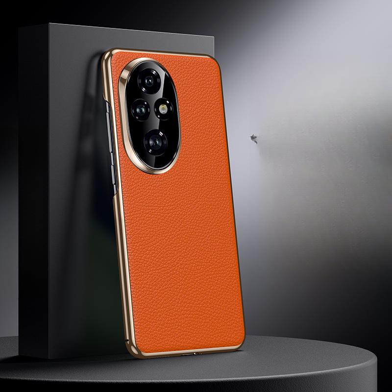 Suitable for Honor 200pro Mobile Phone Case Business 100por Anti-fall Lens Full-inclusive High-end Leather Case for Men and Women