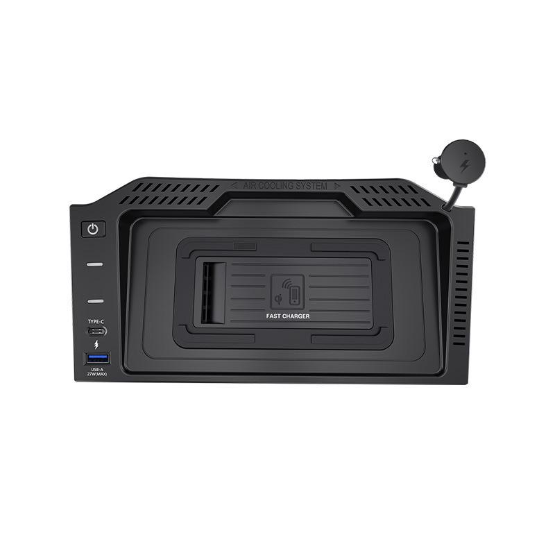 Black Car Wireless Charger For Honda ZRV ZR-V HRV HR-V 2024 15W Fast Phone Charger Charging Pad Plate Auto Parts