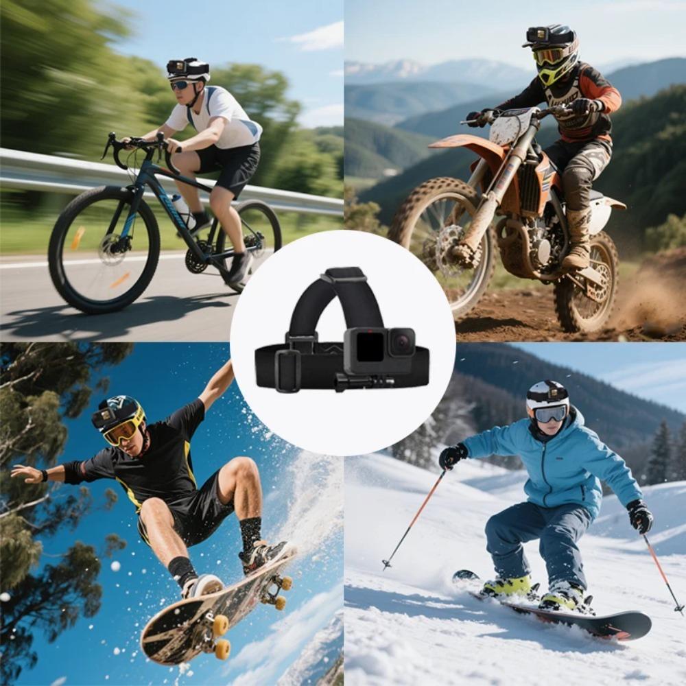 10pcs Head Strap Headband With Phone Clip For GoPro Hero 13 12 DJI Action 5 Pro 4 Insta360 X5 X4 SJCAM AKASO Camera Accessories
