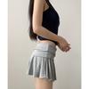 Waist-Flipping Ruched Skirts Prevent Exposure Golf Sports Women Short Dress High Elasticity Athletic Short High Waist Skirt