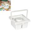 Combined Paintbrush Care Unit Solvent Resistant Design With Lid And Carrying Handle 6.5x6.5x3.5 Storage System
