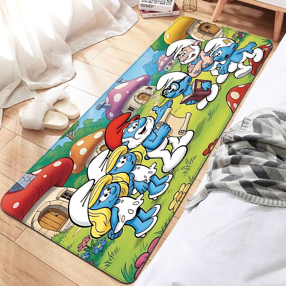 Cartoon S_ Schlümpfe Zimmerteppiche Retro Mehrere Auswahlmöglichkeiten Wohnzimmer Küchenteppich Rutschfest Willkommensteppich
