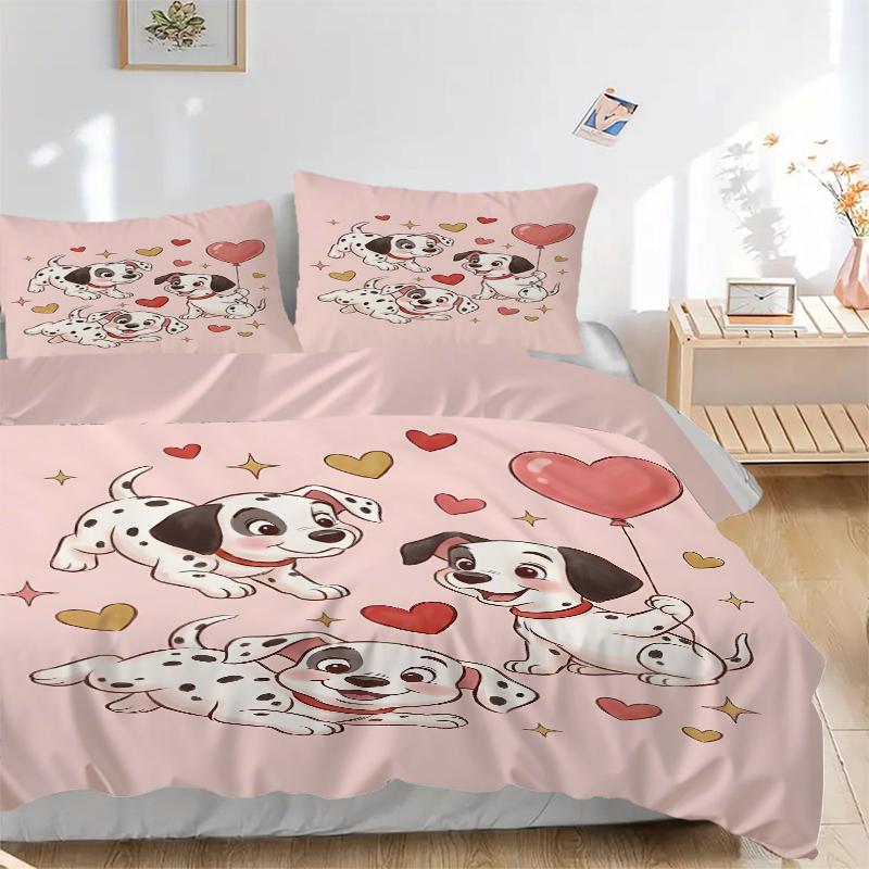 3Pcs Dalmatian Puppies Love Balloon Bedding Sets For All Sizes New 3D Printed Bed Cover Comforter Duvet Cover Pillowcase Bedroom Decoration