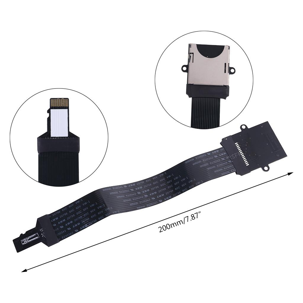 TF Male To SD Female Extension Cable Adapter Flexible Flat FPC Cable Extender Standard SD SDHC Memory Card Kit