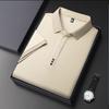American Business Summer POLO Shirt Men's Niche Short-sleeved Middle-aged Solid Breathable Simple Lapel