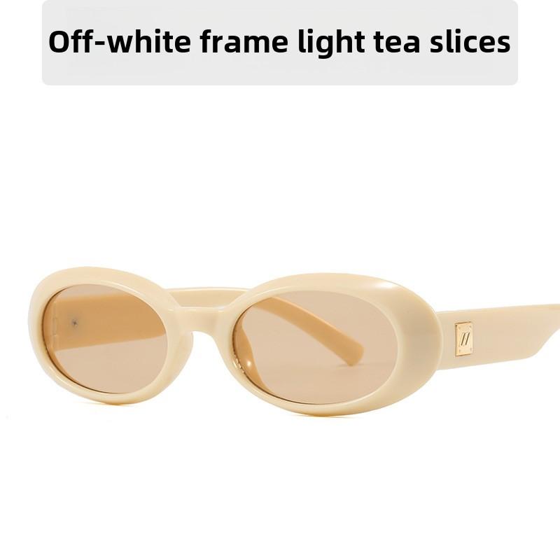 Trendy oválné sluneční brýle s UV400 ochranou, univerzální módní brýle pro venkovní neformální styl