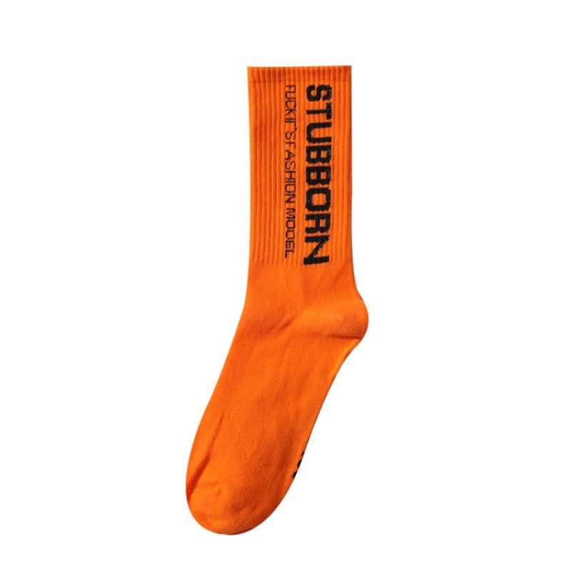 Men's Spring and Autumn Tide Sports Letter Skateboard Tube Socks