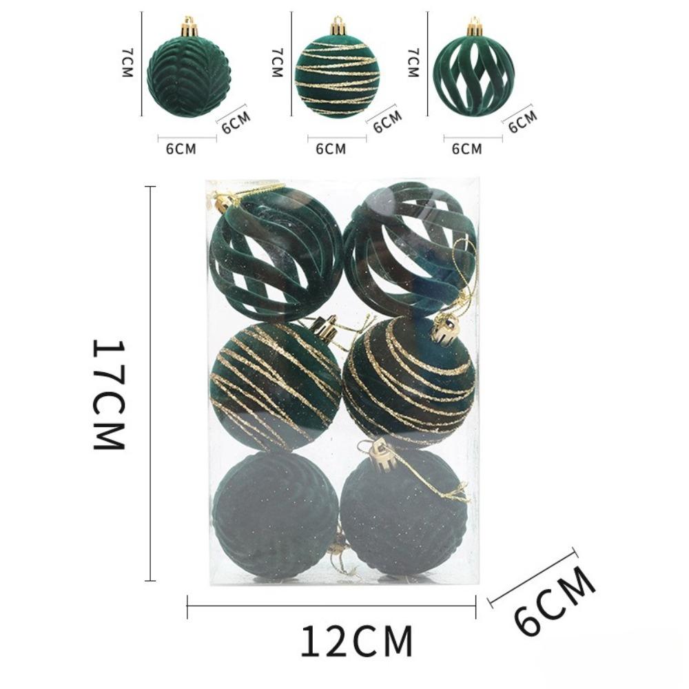 Christmas Ball, Red, Plush, Painted Ball, Christmas Tree Decoration, Hanging Ball, Window Decoration, Decoration, Christmas Velvet Ball