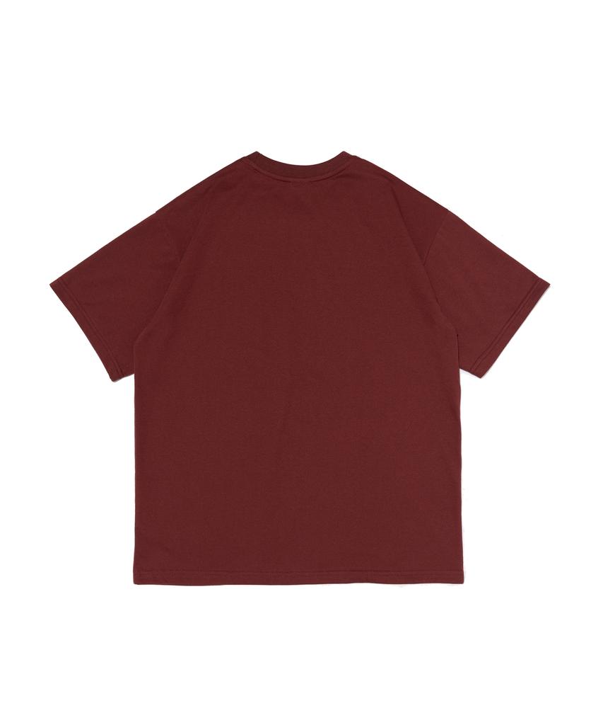 Wogseuaenko Small Mountain Logo Short Sleeve T-Shirt (Wine)