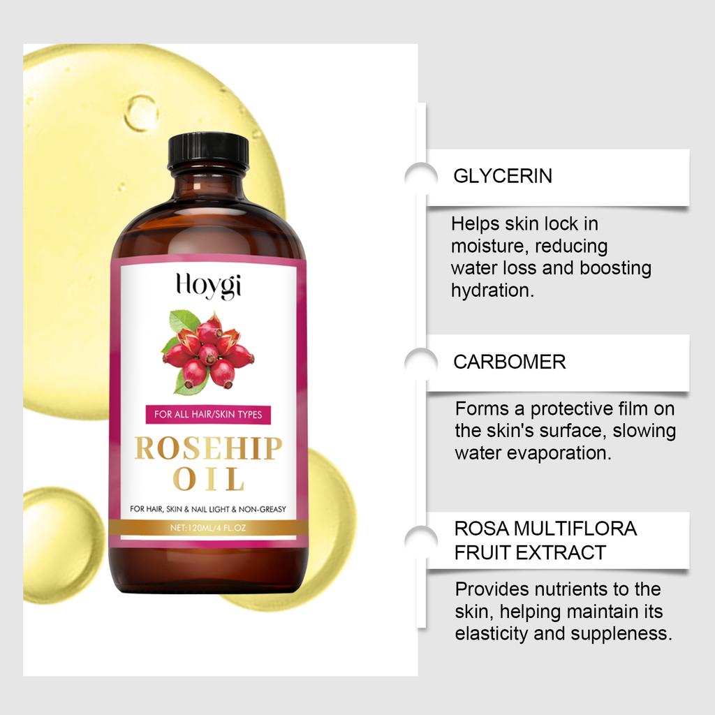 Natural Rosehip Seed Essential Oil Anti-Aging Serum Treatment Wrinkle Firming Skin Refreshing Smooth Nourish Body Essences Oils