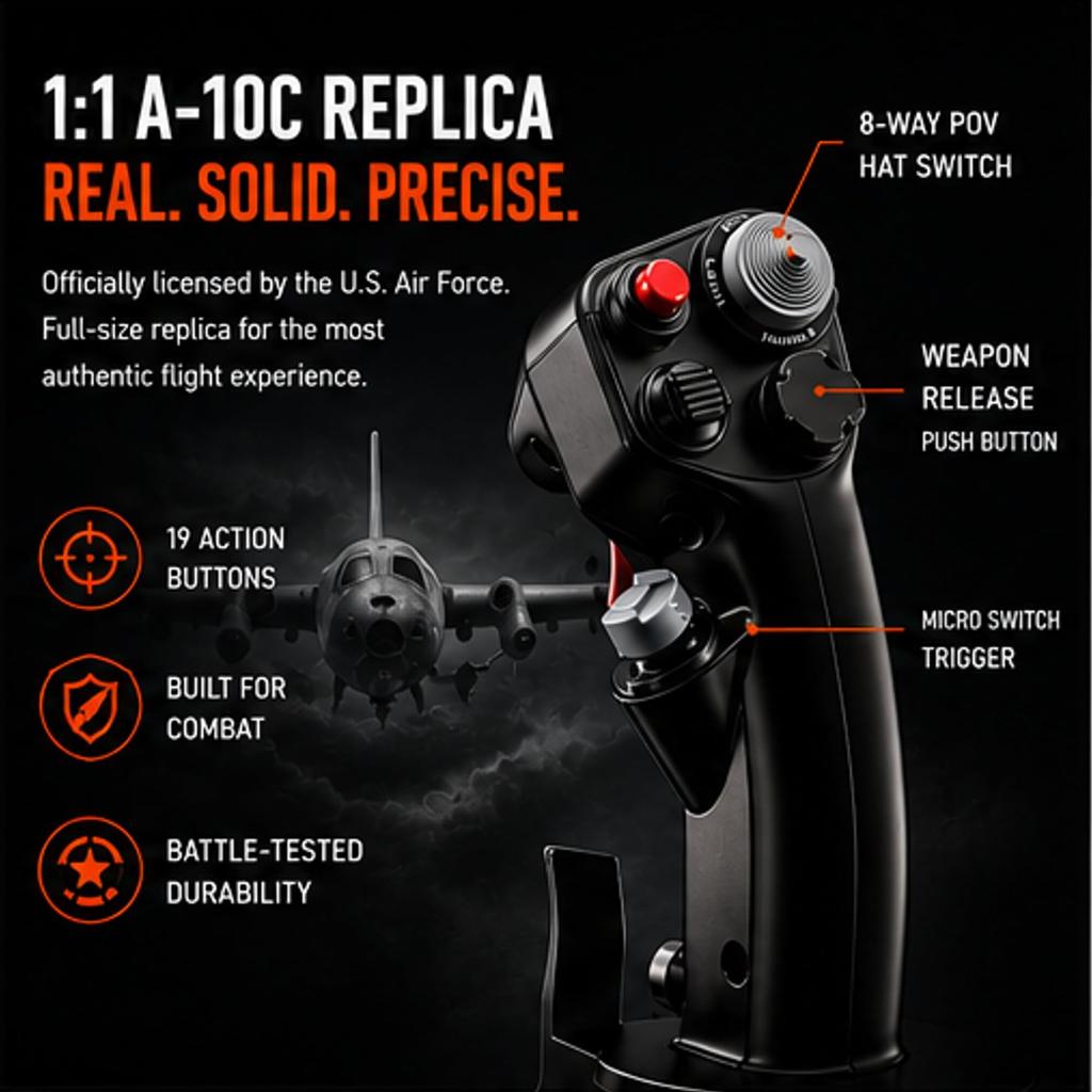 Hotas Warthog Dual Throttle Control Sticks for PC with HEART HallEffect AccuRate Technology Thrustmaster - &