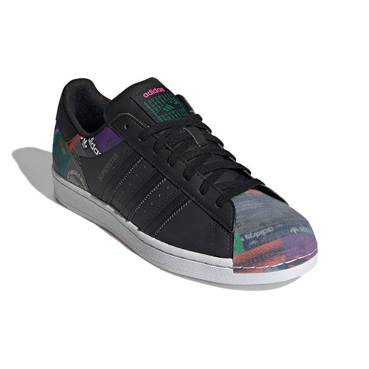 Adidas Superstar Nášivky s více logy - Černé Unisex tenisky GX2716