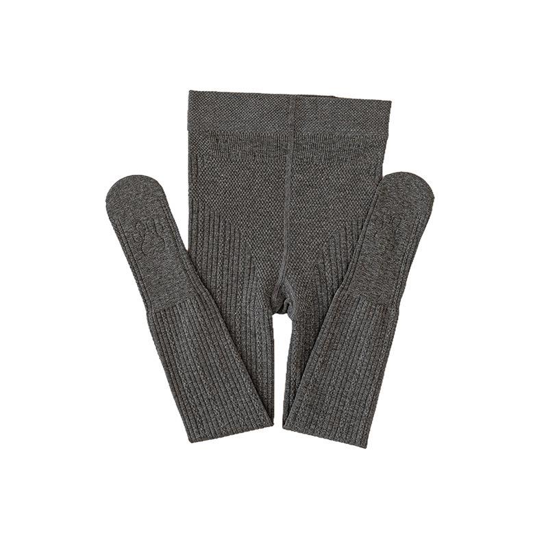 Czarne legginsy dziewczęce z podszewką z polaru - Cienkie, antypoślizgowe, na wiosnę/jesień.