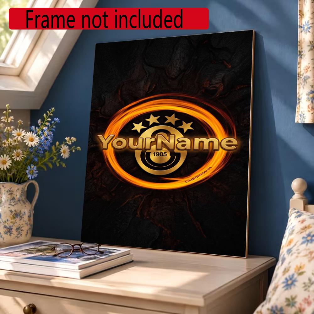 Galatasaray Customize Your Name Diamond Painting Round Diamond Diy Frameless Holiday Artwork Suitable For Home Office Wall Decoration