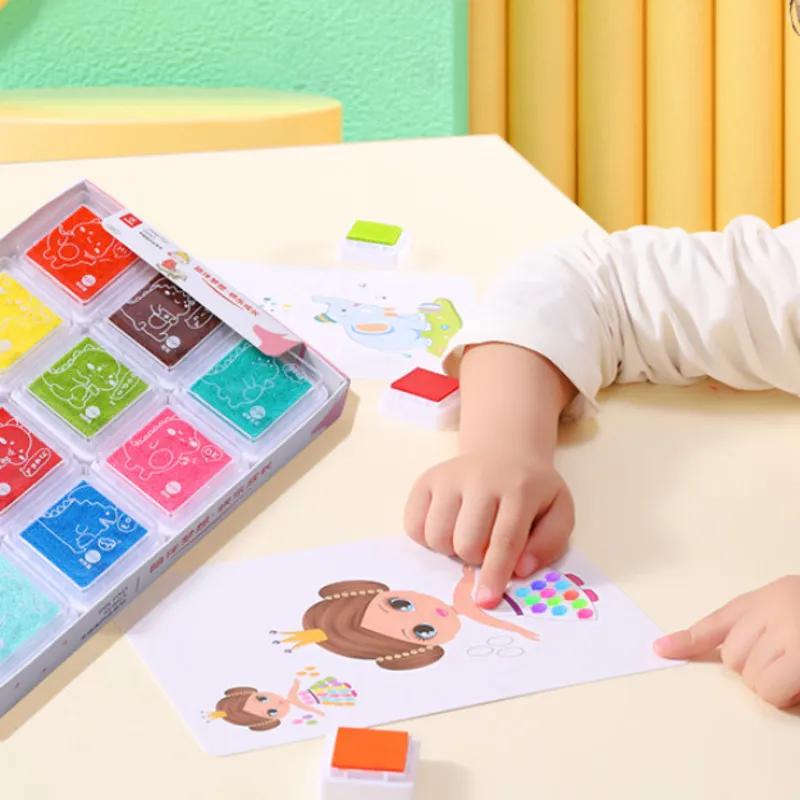 30pcs Children finger painting set early education DIY toys fun kindergarten gifts pigment Creative colorful printing pad toy