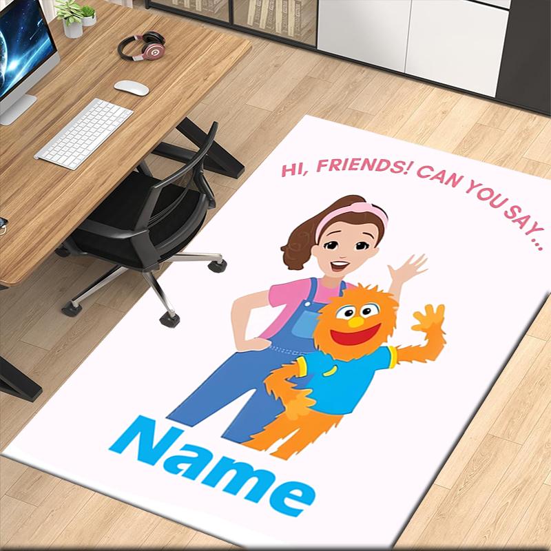 Custom Name Ms. Rachel Printed Carpet, for Office Chair Living Room Bedroom Kitchen Room Decor Gifts.