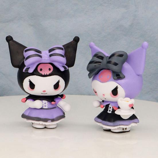 1/6 Pcs Mini Anime Doll Figure Collectible Kawaii Anime Characters Statue Small Desktop Figurine for Girls Boys