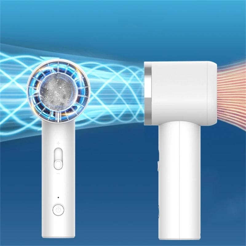 Summer Handheld Fan Adjustable Turbo Mini 2000mAh Battery Rechargeable Personal with Metal Body for Travel Camping