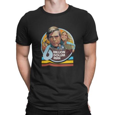 Homage horror 80s film movie t-shirt voor halloween zes miljoen dollar man fans