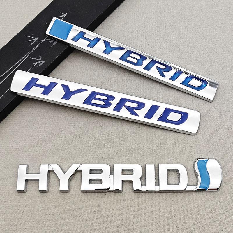3D Metal Car Sticker Logo HYBRID Fender Side Rear Trunk Badge Emblem For Toyota RAV4 Prius Camry Accord Sienna Auto Accessories