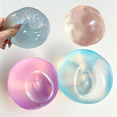 FunPlasticity Mochi Fidget Toys Coconut Oil Maltose Squishy Squeeze Sensory Toy Transparent Ball Rebound Decompress Toy