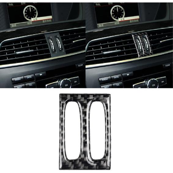 For Mercedes-Benz C-Class W204 2007-2013 Real Soft Carbon Fiber Center Console Gear Shift Panel Surround Cover Trim Kit Car Interior Accessories