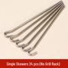 Stainless Steel Vertical Air Fryer Grill Rack with Skewers and Roasting Needles for Kitchen Ovens