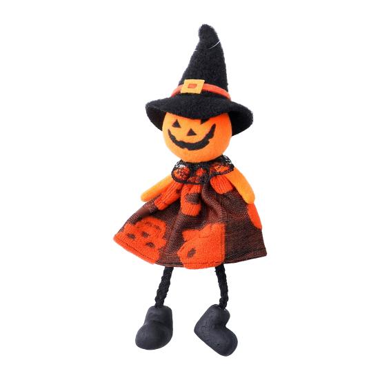 Halloween Hanging Decoration Pumpkin Ghost Witch Black Cat Plush Dolls Tree Ornaments for Indoor Outdoor Home Yard Porch Tree Decor
