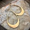 Fashion Brass Oval Hoop Earrings With Electroplated Finish For Womens Stylish Office Wear